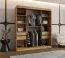 Guardaroba scorrevole Lagginhorn 13 | Rovere Artisan | 1,8 m | Specchio | 10 scomparti | 2 barre appendiabiti | Guide in alluminio