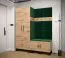Pannello decorativo da parete moderno verde | 42 x 42 x 4 cm | Design attuale per interni