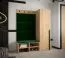 Pannello decorativo da parete moderno | Verde elegante | 42 x 84 x 4 cm