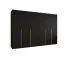 Armadio guardaroba nero 3 m | 6 ante battenti Soft-Close | Maniglie oro | 4 scomparti e barre appendiabiti