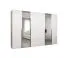 Armadio ante battenti Eiger 102 | Bianco, maniglie nere | 2 ante specchio | 3 m larghezza | Soft-Close
