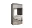 Armadio battente Eiger 120 | Cashmere con specchio | 2 ante Soft-Close | 1 m larghezza