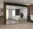 Armadio 6 ante battenti con specchio | Sistema Soft-Close | 4 scomparti | 4 barre appendiabiti | 3 m