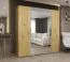 Armadio Korab 78 | Rovere Artisan | 2 Ante a Specchio | Maniglie Nere | 2 Metri | Soft-Close