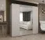 Armadio battente Korab 88 | 2 ante specchio | Cashmere e oro | 2 scomparti | 2 metri | Soft-Close