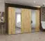 Armadio Korab 101 rovere Artisan | 2 ante a specchio | 4 barre appendiabiti | Sistema Soft-Close | 3 metri