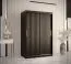 Armadio Balmenhorn 56 nero opaco | 200 x 120 x 62 cm | Ampio spazio | 2 ante scorrevoli
