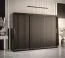 Armadio 3 ante scorrevoli nero opaco Balmenhorn 72 | 10 scomparti | 2 barre appendiabiti | 200x250x62 cm