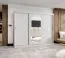 Armadio scorrevole Moldoveanu 22 | Bianco | Specchio ovale | 2,5 m larghezza | 10 scomparti
