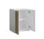 Madia Elefsina 01 | Bianco e Rovere Artisan | 2 ante, 2 scomparti | 73 x 60 x 35 cm