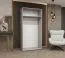 Armadio battente Eiger 115 bianco | Maniglie oro | 1 metro larghezza | Barra appendiabiti | Soft-Close