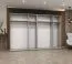 Guardaroba Eiger 165 | 6 ante a specchio | Cashmere e oro | 4 scomparti | 3 m larghezza | Sistema Soft-Close