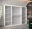 Armadio ad ante scorrevoli "Aleya" 05, bianco opaco, 10 scomparti, 2 barre appendiabiti, 200 x 62 x 200 cm