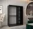 Armadio Kasbek 30 nero opaco | 200 x 150 x 62 cm | 5 vani | Guide in alluminio | Design moderno