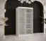 Armadio Liskamm 01 bianco opaco | 200 x 100 x 62 cm | 2 ante scorrevoli | Spazioso e funzionale