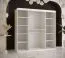 Armadio Liskamm 13 bianco opaco | 200 x 180 x 62 cm | 10 scomparti | 2 barre appendiabiti | 2 ante scorrevoli