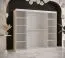 Armadio Liskamm 41 con anta a specchio | Bianco opaco | 200 x 200 x 62 cm | 10 scomparti | 2 barre appendiabiti