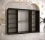 Armadio con anta a specchio Liskamm 47 | Nero opaco/Bianco opaco | 200 x 250 x 62 cm | Ampio spazio e stile moderno