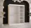 Armadio moderno Balmenhorn 81 | Anta a specchio | Bianco opaco | 200 x 150 x 62 cm | 5 scomparti, 2 barre appendiabiti