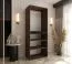 Armadio ad ante battenti "Marieta" 02, color noce Warmia, 4 ante, 3 scomparti, 1 barra appendiabiti, Sistema "Soft-Close", 90 x 52 x 203 cm