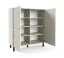Madia "Cienequillas" 13, color cashmere, 4 ante a battente, 8 scomparti, funzione "push-to-open", 100 x 40 x 112 cm