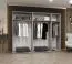Armadio 5 ante battenti con specchio Eiger 153 | Cashmere | 3 scomparti | Soft-Close | Larghezza 2,5 m