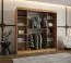 Armadio | Colore: rovere Artisan | 10 scomparti | 200 x 62 x 200 cm | 2 aste appendiabiti | porta a specchio decorativa | armadio con ante scorrevoli | lavorazione di alta qualità