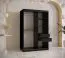 Armadio Balmenhorn 56 nero opaco | 200 x 120 x 62 cm | Ampio spazio | 2 ante scorrevoli