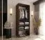Armadio ad ante battenti "Karim" 01, color noce Warmia, 4 ante, 3 scomparti, 1 barra appendiabiti, Sistema "Soft-Close", 80 x 52 x 203 cm
