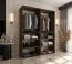 Armadio "Marieta" 03, color noce Warmia, 8 ante a battente, 6 scomparti, 2 barre appendiabiti, Sistema "Soft-Close", 160 x 52 x 203 cm