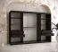 Armadio con anta a specchio Liskamm 47 | Nero opaco/Bianco opaco | 200 x 250 x 62 cm | Ampio spazio e stile moderno