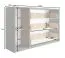 Cassettiera Dionysos 05 | Rovere Artisan e Grigio Grafite | 1 anta, 2 scomparti, 3 cassetti | 79,5 x 125 x 35 cm