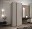 Armadio ad ante scorrevoli "Tampa", color cashmere, 2 ante scorrevoli, 6 scomparti, 2 barre appendiabiti, Sistema "Soft-Close", bordi in ABS, 245,5 x 100 x 64 cm