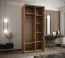 Armadio ad ante scorrevoli "Tampa", color cashmere, 2 ante scorrevoli, 6 scomparti, 2 barre appendiabiti, Sistema "Soft-Close", bordi in ABS, 245,5 x 100 x 64 cm