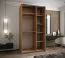 Armadio ad ante scorrevoli "Tampa", bianco, 2 ante scorrevoli, 6 scomparti, 2 barre appendiabiti, Sistema "Soft-Close", bordi in ABS, 245,5 x 130 x 64 cm