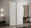 Armadio / Armadio con ante scorrevoli | Bordi in ABS | 245,5 x 160 x 64 cm | 11 scomparti | 2 aste appendiabiti | 2 ante scorrevoli | Colore: bianco | Chiusura ammortizzata