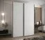 Armadio ad ante scorrevoli "Tampa", bianco, 2 ante scorrevoli, 11 scomparti, 2 barre appendiabiti, 2 specchi, Sistema "Soft-Close", bordi in ABS, 245,5 x 180 x 64 cm
