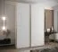 Armadio ad ante scorrevoli "Tampa", bianco, 2 ante scorrevoli, 11 scomparti, 2 barre appendiabiti, 2 specchi, Sistema "Soft-Close", bordi in ABS, 245,5 x 180 x 64 cm