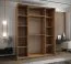 Armadio / Armadio con ante scorrevoli | 2 ante scorrevoli | 2 aste appendiabiti | 11 scomparti | 10 ripiani | 245,5 x 190 x 64 cm | Colore: cashmere | Chiusura ammortizzata