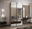 Armadio / Armadio con ante scorrevoli | 245,5 x 120 x 64 cm | 2 aste appendiabiti | 2 ante scorrevoli | 6 ripiani | Chiusura ammortizzata | Colore: rovere Artisan