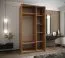 Armadio / Armadio con ante scorrevoli | 6 scomparti | Colore: cashmere | Chiusura ammortizzata | Specchio | 2 aste appendiabiti | 2 ante scorrevoli | 245,5 x 130 x 64 cm