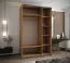 Armadio / Armadio con ante scorrevoli | 245,5 x 150 x 64 cm | Colore: rovere Artisan | 2 ante scorrevoli | Chiusura ammortizzata | Specchio | 2 aste appendiabiti | 6 scomparti