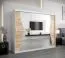Armadio con ante scorrevoli e specchio Naranco 06 | Bianco opaco e Rovere Sonoma | 200 x 250 x 62 cm
