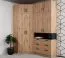 Modulo aggiuntivo angolare "Fafe" 08 | Rovere Artisan | 2 ante con maniglie nere | Sistema Soft-Close | 40 x 91 x 91 cm
