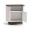 Comodino "Omaha" 07, color cashmere/rovere scuro Windmill, 1 cassetto, 1 scomparto, Sistema "Soft-Close", 50 x 35 x 55 cm