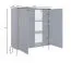Madia "Egaleo" 05, beige, maniglie e gambe: metallo, 4 ante, 6 scomparti, bordi in ABS, 105,5 x 40,5 x 122,5 cm