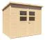 Casetta da giardino Freiberg 02 incl. pavimento, finitura naturale - Casetta da giardino prefabbricata da 19 mm, superficie utile: 4,31 m², tetto a una falda