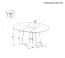 Tavolo da pranzo allungabile | tavolo da pranzo rotondo | 120-160 x 120 x 76 cm | allungabile fino a 160 cm | tavolo da sala da pranzo | colore noce | bordi in ABS | Belladere 09