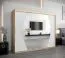 Armadio scorrevole con specchio Alphubel 06 | Rovere Sonoma e bianco opaco | 200 x 250 x 62 cm