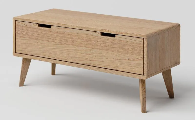 Cassettiera Aurornis 30 in rovere massiccio naturale | 44 x 96 x 40 cm | Design moderno e robusto